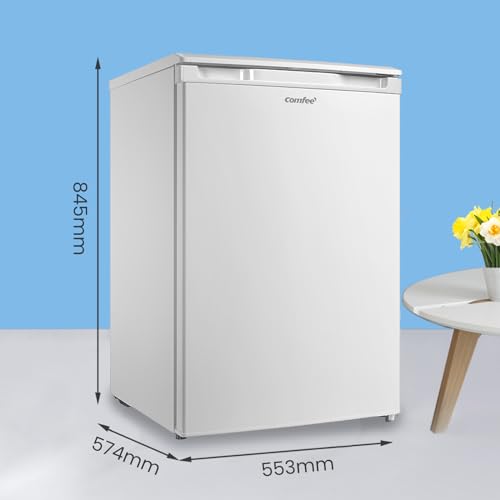 COMFEE' RCU83WH2(E) 88L Freestanding Under Counter Freezer, 55cm Wide, Reversible Door
