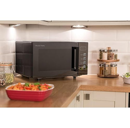 Russell Hobbs RHEM2301B 23L Easi Flatbed Digital 800w Solo Microwave, Freestanding, Black