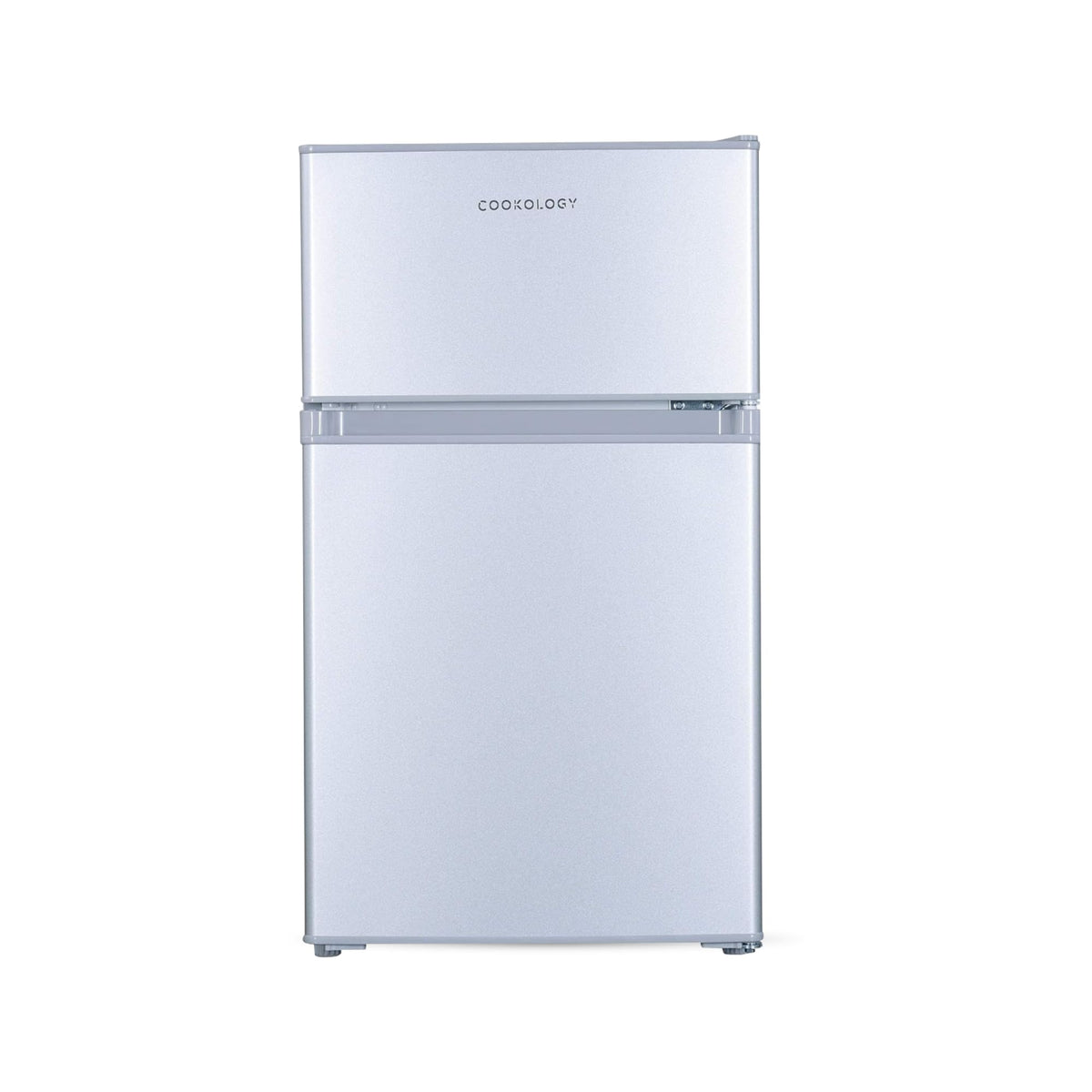 Cookology UCFF87SL 47cm Freestanding under counter Small Fridge Freezer in Silver
