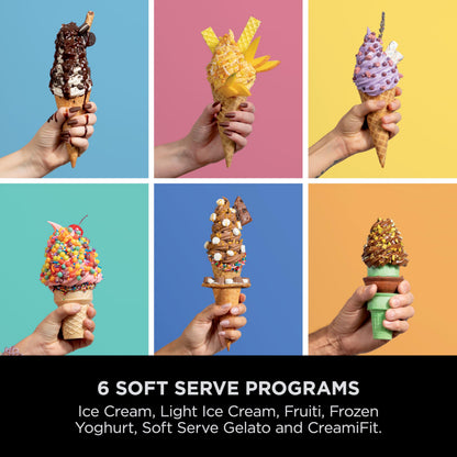 Ninja Swirl by CREAMi Soft Serve & Ice Cream Maker with 2x Tubs, 13 Functions, Makes Ice Cream