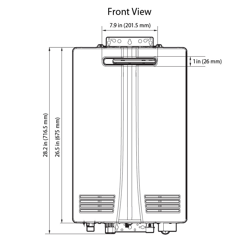 NHW700-199AE - Non-Condensing Tankless Water Heater - Outdoor, 199,000 BTU